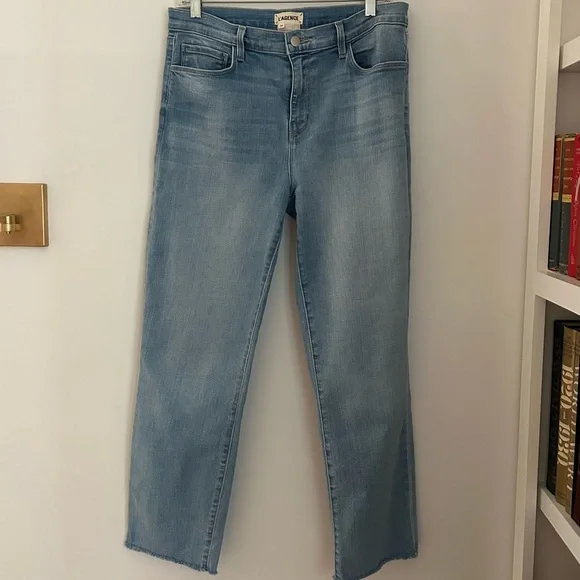 L’AGENCE Jeans Sada High Rise Crop Slim Size 30 Bellevue - Picture 2 of 7